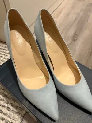 Nine West Light Blue Pointed Heels  thumbnail 2