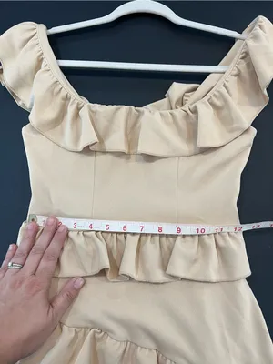 Show Me Your MuMu Beige One-Shoulder Ruffle Midi Dress thumbnail 9