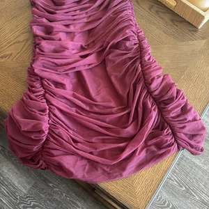 House of CB SAPPHIRE WINE GATHERED MAXI DRESS, Size Small, $239 thumbnail 10