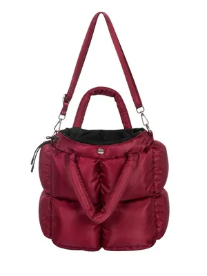 Katydid Wine Mini Puffer Tote Bag Burgundy Quilted Crossbody NWOT thumbnail 6