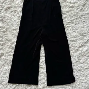 Jcrew Cropped Velvet Jumpsuit Black Size 6 thumbnail 7