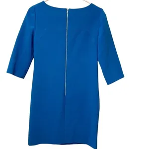 Ann Taylor Royal Blue Lined Sheath Dress with Back Zipper thumbnail 5
