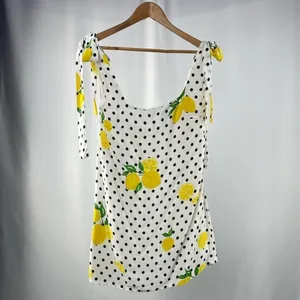 Lovers + Friends Jen Mini Dress in Polka Dot Lemon Size Extra‎ Small thumbnail 2
