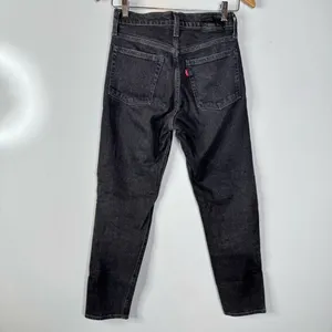 Levi's Washed Black Button Fly‎ Straight Leg Jeans Size 24 thumbnail 2