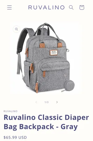 Ruvalino diaper bag Gray thumbnail 2