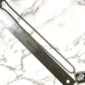 Silver tone love pendant necklace thumbnail 6