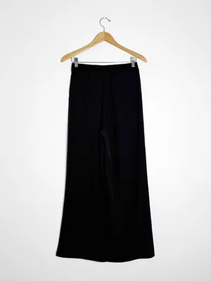 Halara Black Wide Leg Pull-On Pants Medium Stretch High Rise Waist Band thumbnail 2