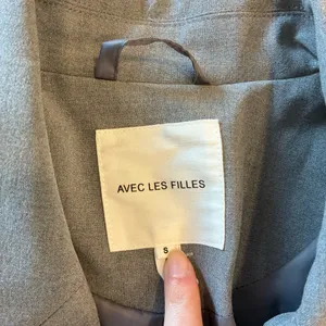 NWT Avec Les Filles x Anthropologie Sculpted Hourglass Blazer Jacket Grey Size S thumbnail 3