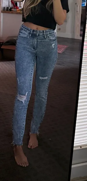 Judy Blue Light Blue Distressed High-Rise Skinny Jeans thumbnail 1