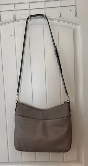 kate spade taupe pebbled leather shoulder bag thumbnail 1