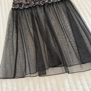 Victoria’s Secret Black Halter Top M Medium Sheer Mesh Lace Slip Dress Lingerie thumbnail 5