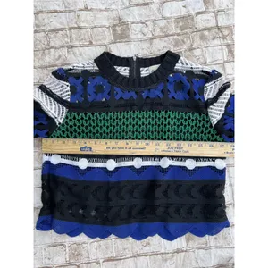 SEA New York Top 0 lace thick blue green crop Shirt street‎ wear Striped thumbnail 7