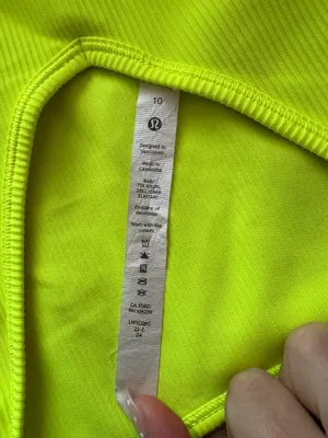 Lululemon Power Pivot Ribbed Tank Electric Lemon thumbnail 6