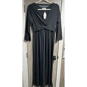 NEW Coolmee Maternity Dress V-Neck M 3/4 Sleeve M thumbnail 5