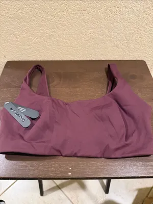 NIKE X SKIMS (G15) Matte Scoop Neck bra | Color Currant | Size MEDIUM thumbnail 9