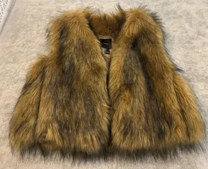 Women’s Forever 21 Faux Fur Vest in Brown - Stylish Layering Size Large thumbnail 1