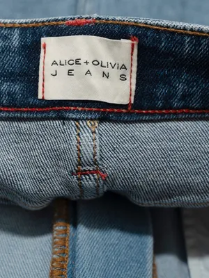 Alice + Olivia Jeans - Georgia Two-Tone Denim Maxi Skirt thumbnail 12