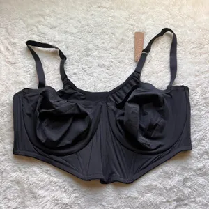 SKIMS Corset Bra Collection Balconette Bra Onyx Black CR-BRA-3240 Size 46D NWT thumbnail 2
