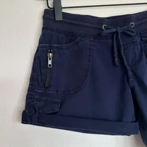 Vintage Y2K Unionbay 100% Cotton Cargo Shorts S Low Rise Navy Utility Gorpcore thumbnail 7