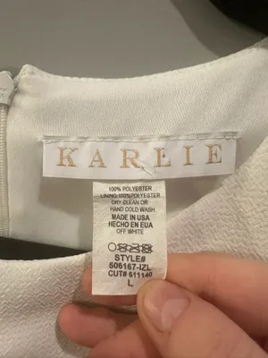 Karlie Off-White Textured Cutout Mini Dress thumbnail 3