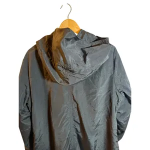 In Front Windbreaker Jacket Women's Size 2XL Black Hooded Single Breasted thumbnail 3