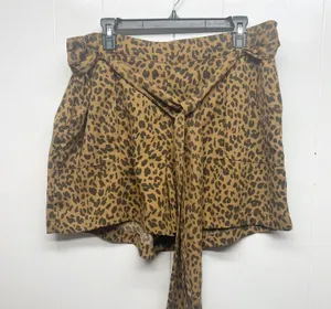A New Day Cheetah Print Women's High Waisted Shorts w/ Tie Size XXL Pockets thumbnail 1