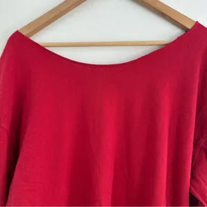 Carhartt red long-sleeve off the shoulder T-shirt thumbnail 5