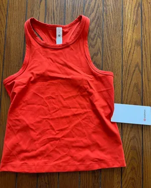 Lululemon Align Waist-Length Racerback Tank Cherry Ember Size 8 NWT thumbnail 1