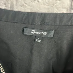 Madewell embroidered gamine navy mini skirt thumbnail 4