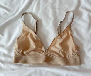 Aerie Smoothez Sand Unlined Mesh Bralette Size XS thumbnail 1