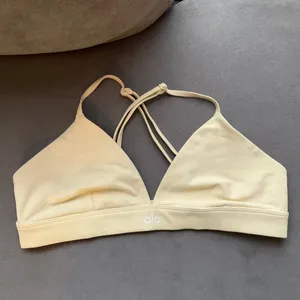 Alo Yoga Splendor Bra Candlelight Yellow/White M thumbnail 2