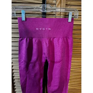 NVGTN Seamless High Waisted Leggings Womens Small Pink Workout Pants New thumbnail 4