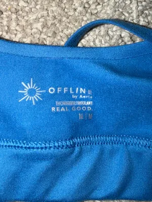 Strappy Blue Sports Bra Size M thumbnail 3