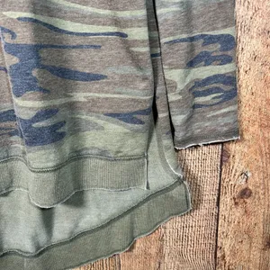 Z Supply XS Camo Weekender Pullover Sweatshirt Baby French Terry Distressed thumbnail 2