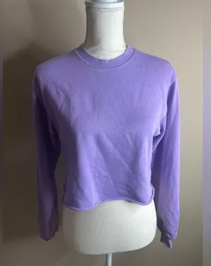 Aritzia TNA airy perfect fleece crop sweatshirt XS thumbnail 3