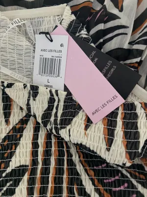 NWT Avec les filles Bali Garden midi dress Size Large thumbnail 6
