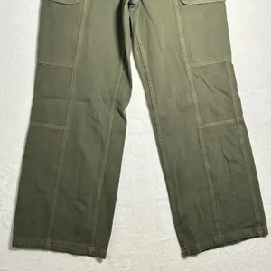 Pacsun Low Rise Puddle Cargo Pants Olive‎ Green Women's Size L Wide Leg thumbnail 9