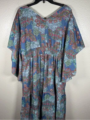 Anthropologie Boemo Bohemian Floral Maxi Dress - Lightweight Summer Dress as:L thumbnail 5