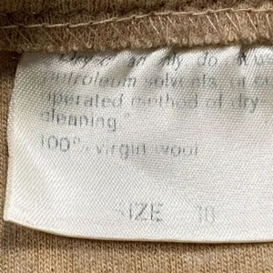 Vintage Bleyle for Hooper Tan Camel Wool Tailored‎ Neutral Midi Skirt thumbnail 10