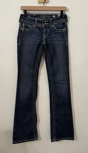 Miss Me JP5011-41 Bootcut Jeans Size 26 Y2K Western Bling Rhinestone Embellished thumbnail 1