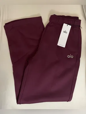 Alo Yoga NWT Accolade Straight Leg Sweatpants Burgundy Size M thumbnail 8