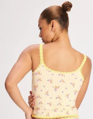 Savage X Fenty Cotton Essentials Sleep Lace-Trim Cami & Cheeky Panty Set thumbnail 6