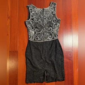 Laurence Kazar beaded mini dress thumbnail 5