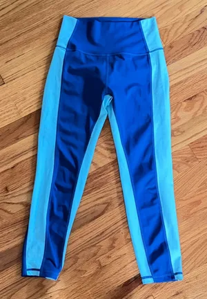 WILO The Label Colorblock High Waisted Leggings XS Blue Athletic Yoga Pants thumbnail 1