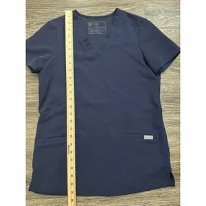 Figs Navy Blue V-Neck Scrub Top size XXS thumbnail 2