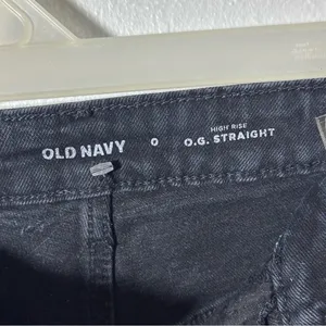Old Navy Women Denim Black‎ Cut Off Shorts High Rise Size 0. thumbnail 3