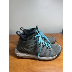 LL Bean Vista Hikers Mid Hiking Shoes Suede Water Repellent Grey Womens Size 8.5 thumbnail 3