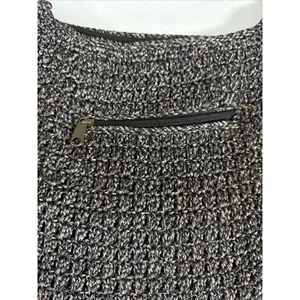 The Sak Bag Medium Hobo Purse Tote Coffee Tan Knit vacation bohemian summer thumbnail 2