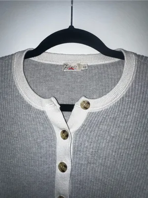 Faherty Women's Mikki Henley Neutral Colorblock Sweater thumbnail 8
