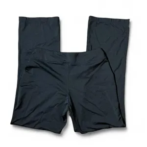 LL Bean Womens Black Athletic Pants M Reg Wide Leg Stretch Yoga Workout‎ thumbnail 4